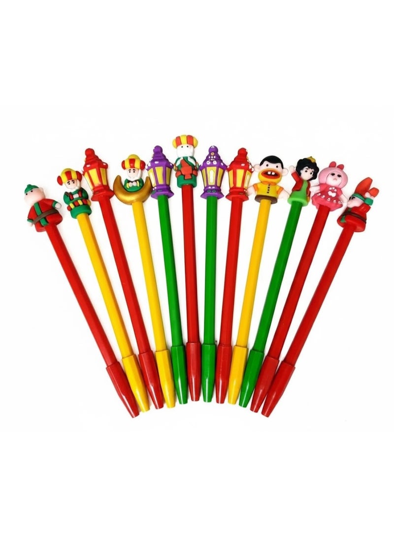 مجموعة أقلام بشخصيات رمضانية (دسته كاملة - 12 قلم) - Image 1